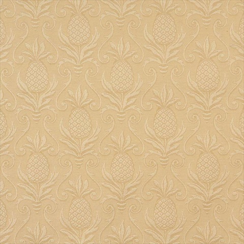 Designer Fabrics E524 54 in. Wide Gold; Pineapple Jacquard Woven Upholstery Grade Fabric
