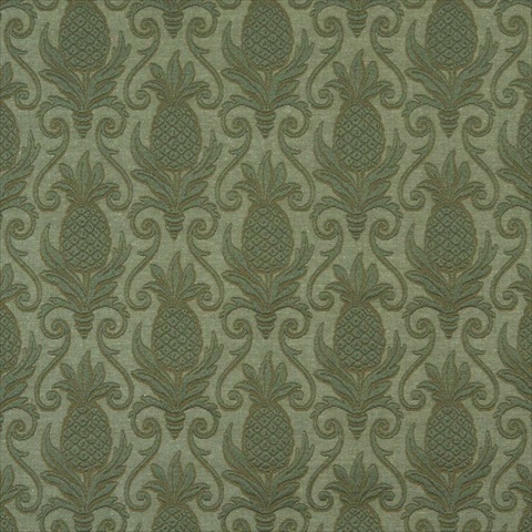 54 in. Wide Green, Pineapple Jacquard Woven Upholstery Grade Fabric