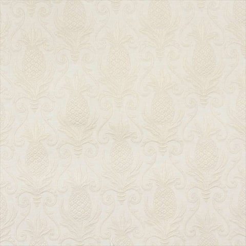 54 in. Wide Off White, Pineapple Jacquard Woven Upholstery Grade Fabric