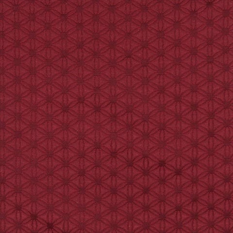Flower Jacquard Woven Upholstery Grade Fabric - Burgundy