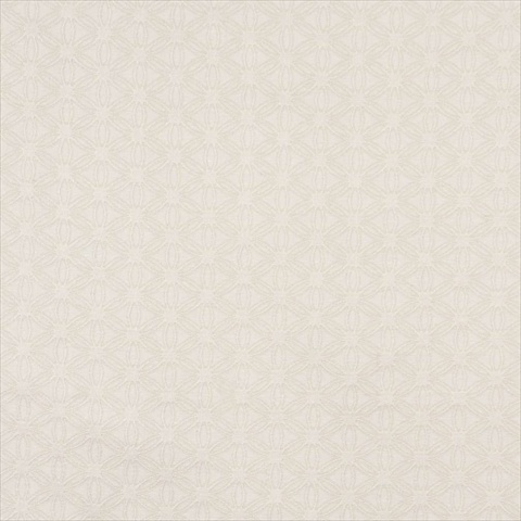 E529 54 in. Wide Ivory White- Flower Jacquard Woven Upholstery Grade Fabric