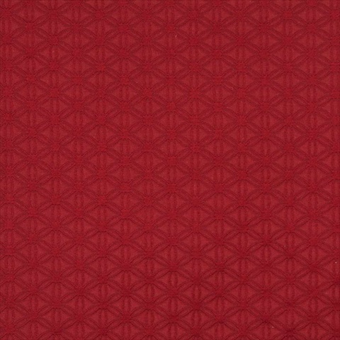 Flower Jacquard Woven Upholstery Grade Fabric - Red