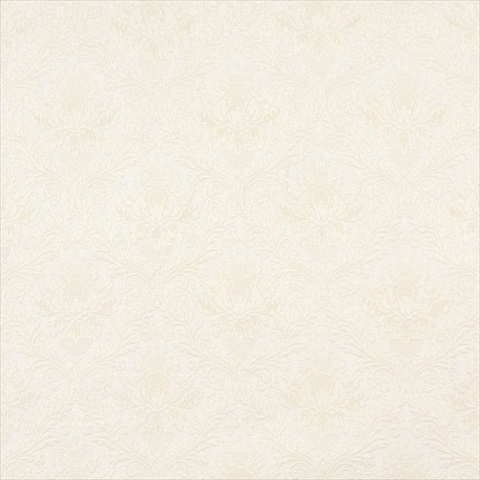 E537 54 in. Wide Ivory White, Floral Jacquard Woven Upholstery Grade Fabric
