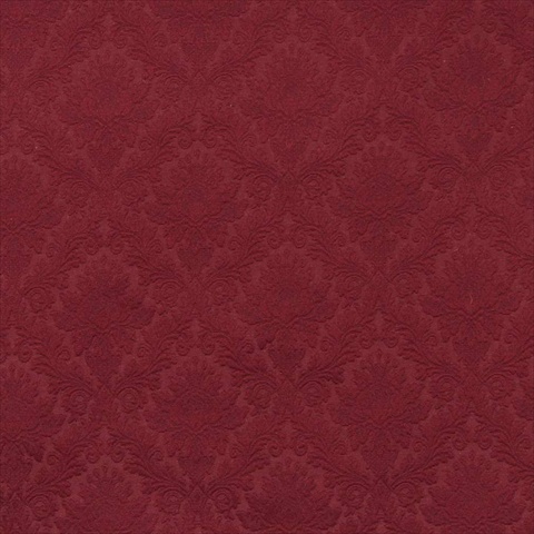 54 in. Wide Red- Floral Jacquard Woven Upholstery Grade Fabric - Red