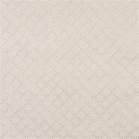 E546 54 in. Wide Ivory White- Diamond Jacquard Woven Upholstery Grade Fabric