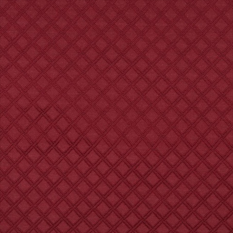 E549 54 in. Wide Red- Diamond Jacquard Woven Upholstery Grade Fabric