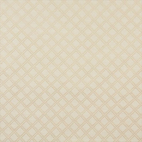 Off White Diamond Jacquard Woven Upholstery Grade Fabric - Off White - 54 in.