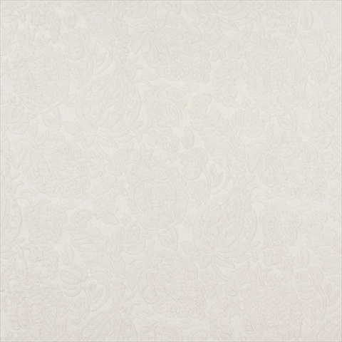 54 in. Wide Ivory White, Floral Jacquard Woven Upholstery Grade Fabric