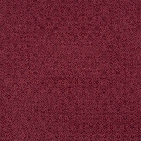 54 in. Wide Burgundy, Diamond Jacquard Woven Upholstery Grade Fabric