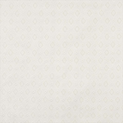 54 in. Wide Ivory White - Diamond Jacquard Woven Upholstery Grade Fabric