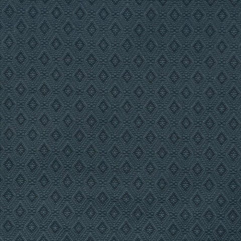 E565 54 in. Wide Blue- Diamond Jacquard Woven Upholstery Grade Fabric
