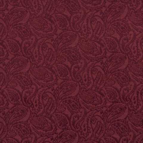 Picture of Designer Fabrics E572 54 in. Wide Burgundy&#44; Paisley Jacquard Woven Upholstery Grade Fabric