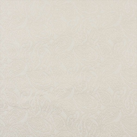 Picture of Designer Fabrics E573 54 in. Wide Ivory White- Paisley Jacquard Woven Upholstery Grade Fabric