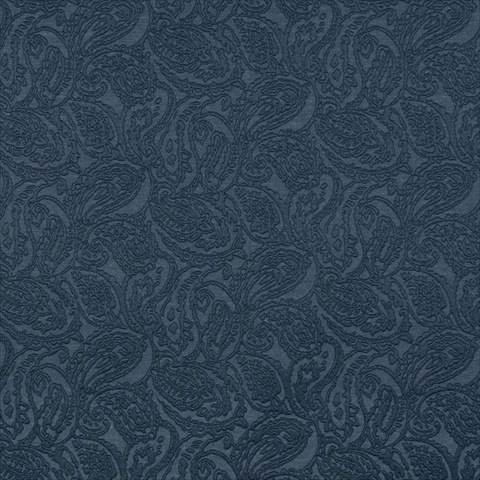 Picture of Designer Fabrics E574 54 in. Wide Blue&#44; Paisley Jacquard Woven Upholstery Grade Fabric