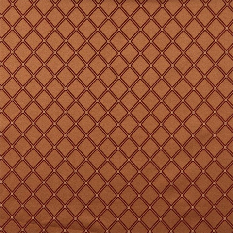 Picture of Designer Fabrics E613 54 in. Wide Diamond Orange&#44; Red And Gold Damask Upholstery And Window Treatment Fabric