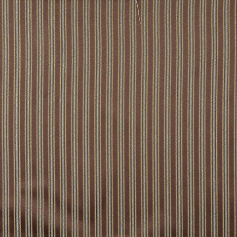 Picture of Designer Fabrics E654 54 in. Wide Striped Brown&#44; Green And Gold Damask Upholstery And Window Treatment Fabric