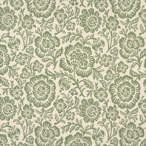 Picture of Designer Fabrics F402 54 in. Wide Green And Beige Floral Matelasse Reversible Upholstery Fabric