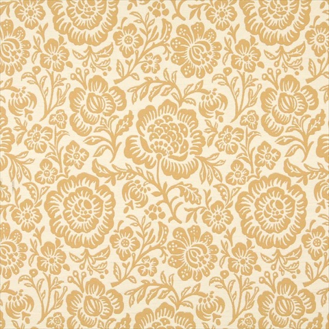 Picture of Designer Fabrics F406 54 in. Wide Gold And Beige Floral Matelasse Reversible Upholstery Fabric