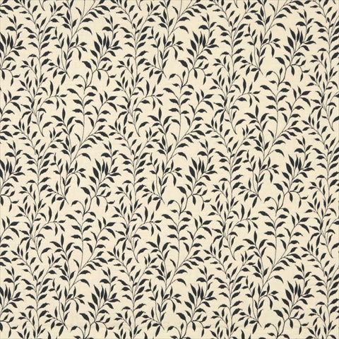 Picture of Designer Fabrics F412 54 in. Wide Navy Blue And Beige Floral Matelasse Reversible Upholstery Fabric