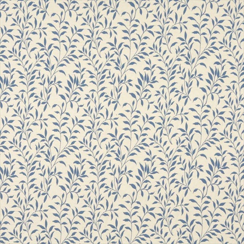 Picture of Designer Fabrics F414 54 in. Wide Blue And Beige Floral Matelasse Reversible Upholstery Fabric
