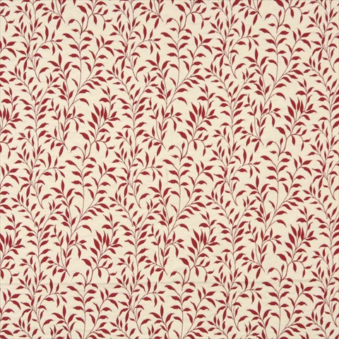 Picture of Designer Fabrics F415 54 in. Wide Red And Beige Floral Matelasse Reversible Upholstery Fabric