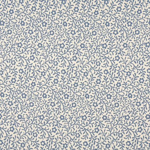 Picture of Designer Fabrics F423 54 in. Wide Blue And Beige Floral Matelasse Reversible Upholstery Fabric