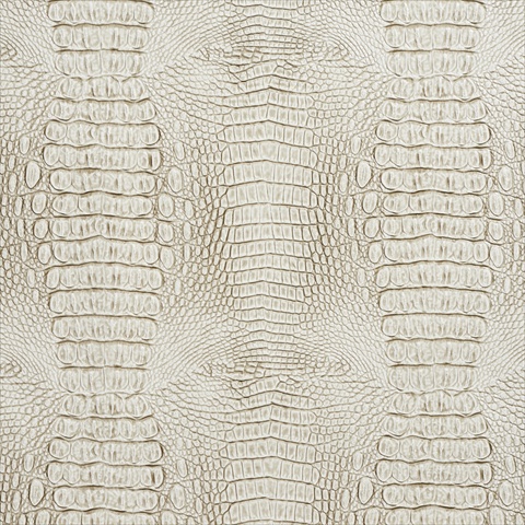 Picture of Designer Fabrics G032 54 in. Wide White And Gray&#44; Crocodile Faux Leather Vinyl Fabric
