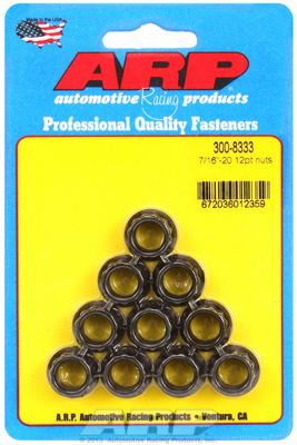 3008333 12 Point Flanged Nut Kit 8740 Chrome Moly 0.44-20 x 0.5 In. Wrenching- 10 Per Pack