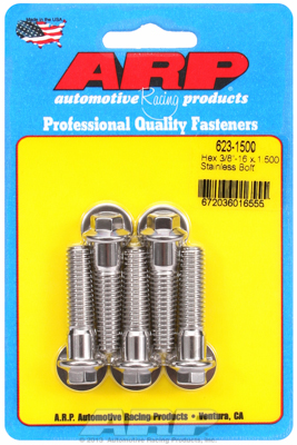 6231500 Sae Bolt Kit Stainless 300, 0.38-16 x 1.500 In.