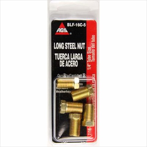 BLF16C5 Brake Line Fitting Long Steel Nut- 0.25 In.