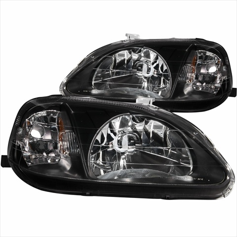 121070 Honda Civic 99-00 Crystal Headlights Black