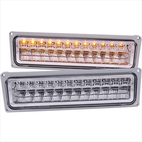511048 LED Parking Signal Lights, Clear Chrome