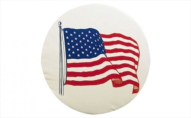 Picture of ADCO 1783 Us Flag Spare Tire Cover C - White