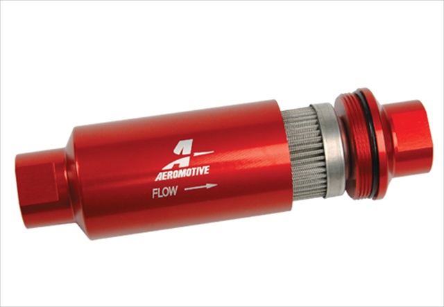 Picture of AEROMOTIVE 12304 100 Micron- Orb-10 Red Fuel Filter