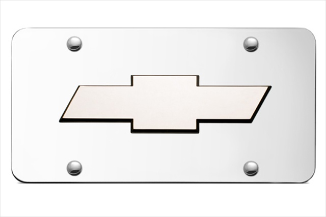 Picture of AUTO GOLD CHV2CC Chevy New Logo On Chrome License Plate