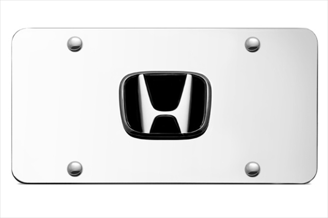 HONCC Honda Chrome Logo On Chrome License Plate