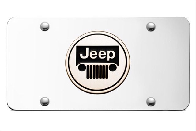 JEECC Jeep Logo On Chrome License Plate