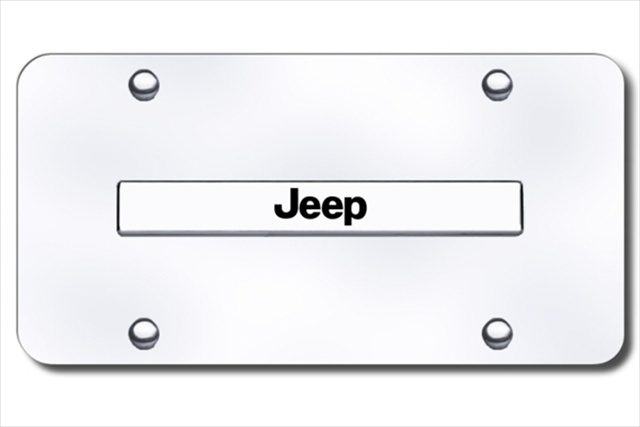 JEENCC Jeep Name Logo On Chrome License Plate