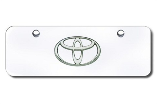 Picture of AUTO GOLD TOYCCM Toyota Chrome Logo On Chrome Mini Size License Plate