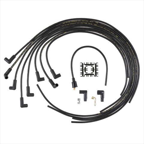 4041K 8 Mm. Super Stock 4000 Series Black Graphite Wire Set- Black