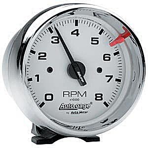2304 Autogage Water Face Tachometer, Chrome
