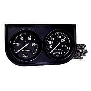 2392 Two - Gauge Water Temperature And Oil Pressure- Volt