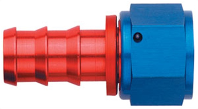 FCM1512 -6 An Straight Socketless Fitting, Red And Blue