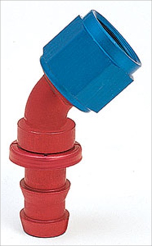 FCM1523 -8 An 45 Degree Straight Socketless Fitting, Red And Blue