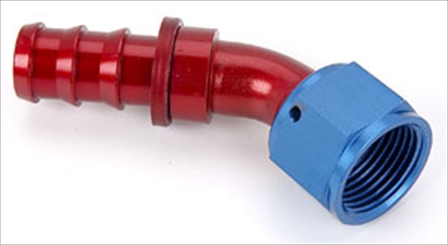 FCM1525 -12 An 45 Degree Straight Socketless Fitting- Red And Blue