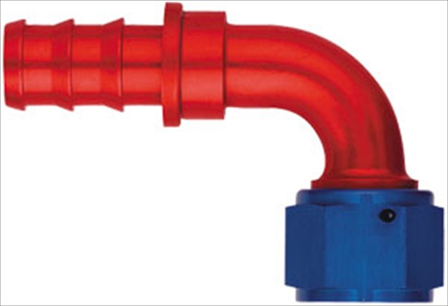 FCM1532 -6 An 90 Degree Straight Socketless Fitting, Red And Blue