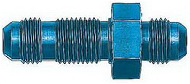 FCM2073 -8 An & -8 An Blue Anodized Aluminum Bulkhead Union Adapters