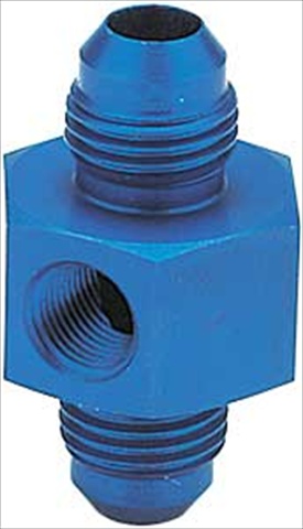 FCM2183 -6 An Blue Anodized Aluminum In-Line Fuel Pressure Adapters