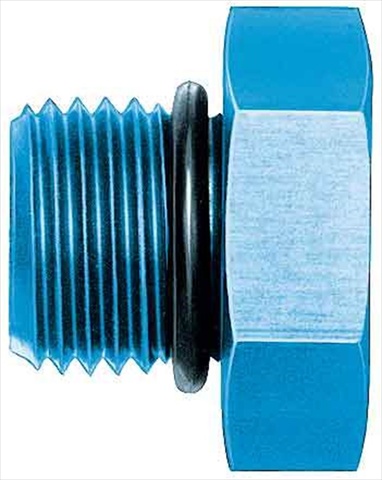 FCM3724 Blue Anodized Aluminum -06An O-Ring Boss Plug