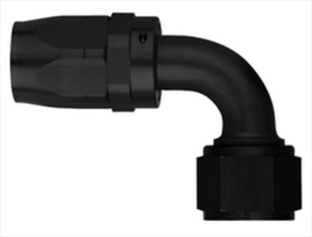 -12 AN Hose, 90 Degree Elbow, Anodized, Black, Aluminum